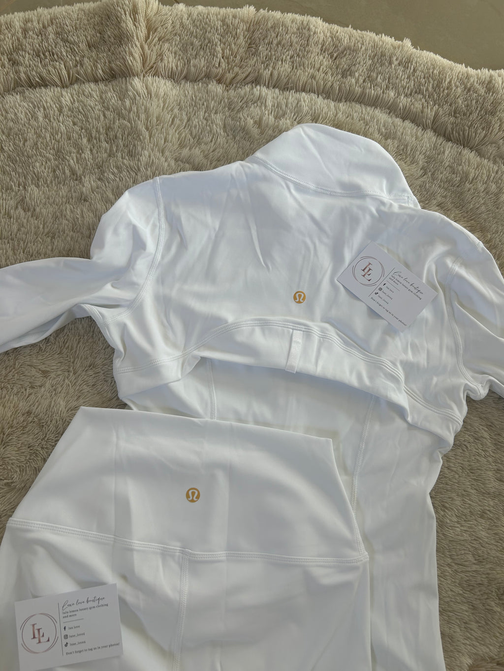 White and gold lululemon