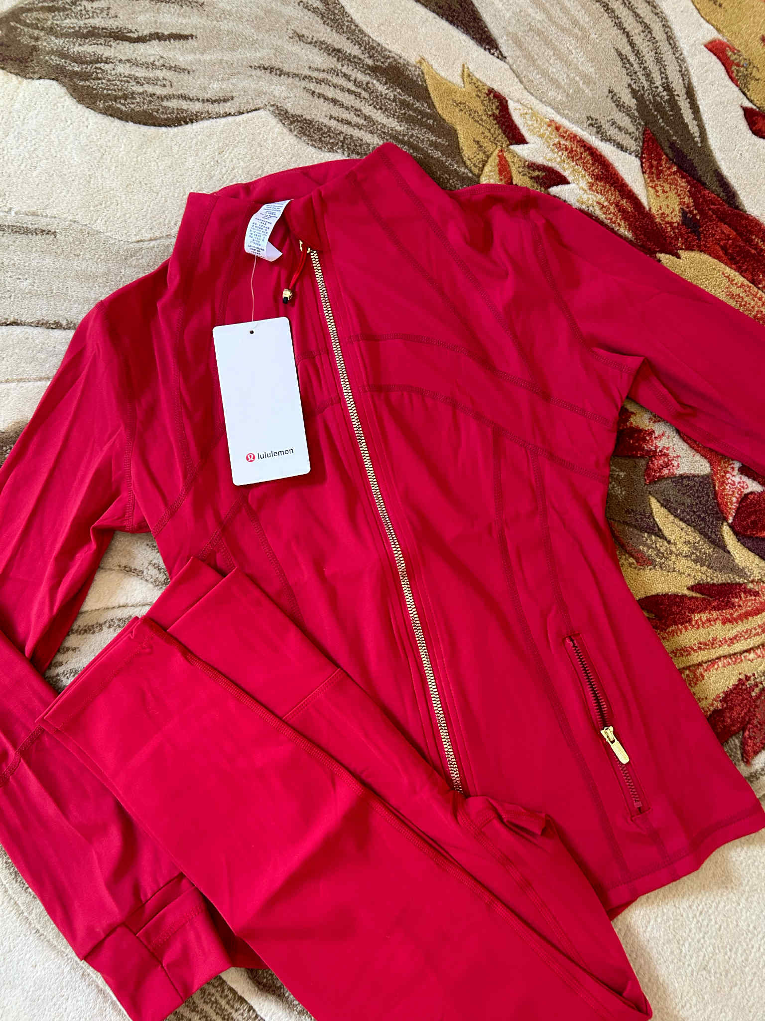 Red leggings set