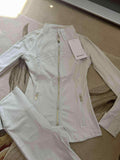 Cream and gold lululemon leggings